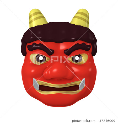 Setsubun's face of red demon Setsubun's face of red demon 37216009