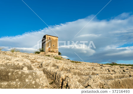 Greek Roman Theater in Syracuse - Sicily Italy 37216493