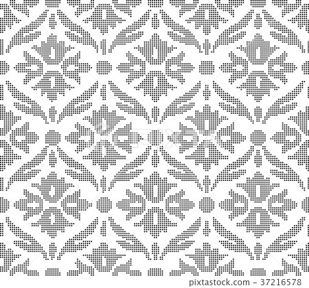 Half tone seamless retro pattern background 37216578