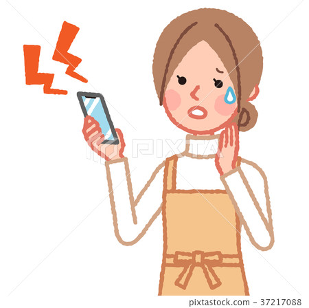 Loud smartphone and woman 37217088