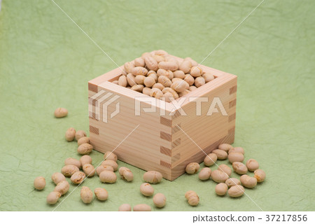Boiled beans from the persimmons Sectional greens Grass-colored Japanese paper background a-2 Central Boiled beans from the persimmons Sectional greens Grass-colored Japanese paper background a-2 Central 37217856