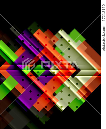 Color arrows on black background 37218150