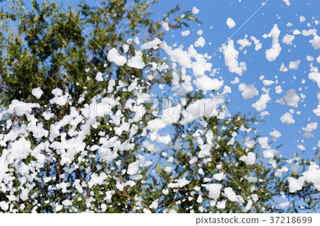 White foam at the festival as a background 37218699