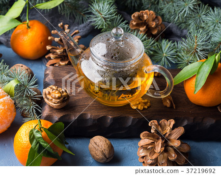 Winter tea and tangerines Winter tea and tangerines 37219692