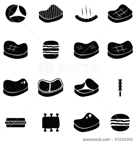 beef icon set - Stock Illustration [37220103] - PIXTA