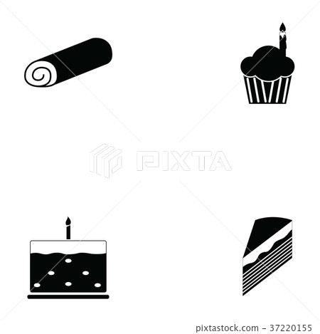 cake icon set - Stock Illustration [37220155] - PIXTA