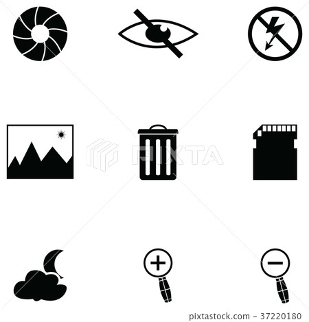 camera function icon set - Stock Illustration [37220180] - PIXTA