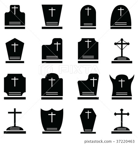 grave icon set grave icon set 37220463