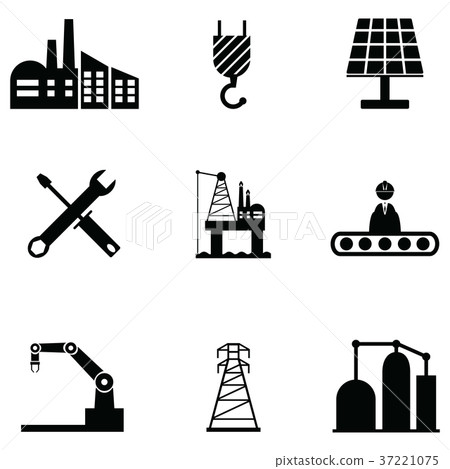 industry icon set industry icon set 37221075