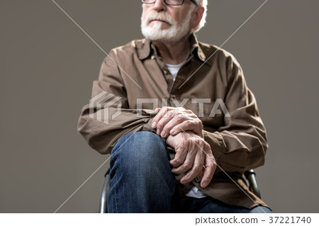 Strict senior lost in thoughts 37221740