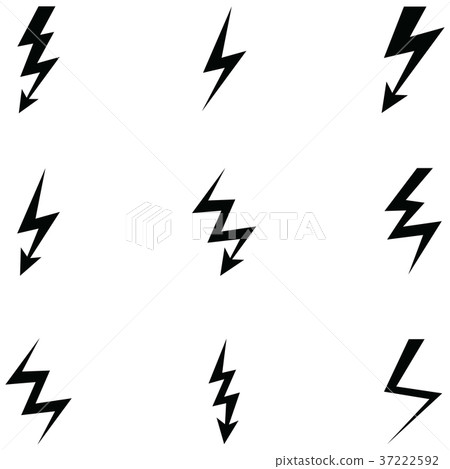 lightning icon set lightning icon set 37222592