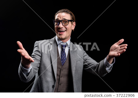 Cheerful entrepreneur is feeling admiration 37222906