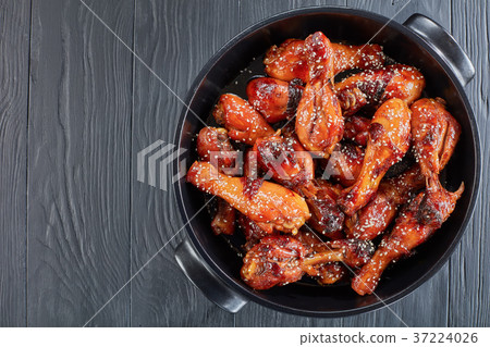 roasted teriyaki chicken legs in pot roasted teriyaki chicken legs in pot 37224026