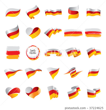 South Ossetia flag, vector illustration South Ossetia flag, vector illustration 37224625