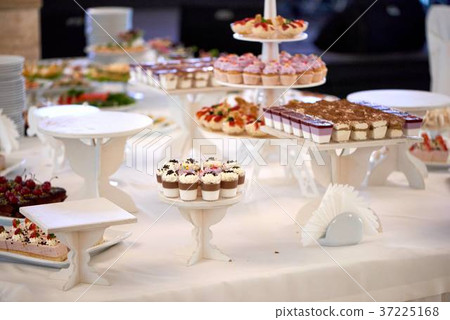 Sweet restaurant catering. Candybar with different Sweet restaurant catering. Candybar with different 37225168