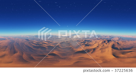 Panorama of fantasy landscape sunset 37225636