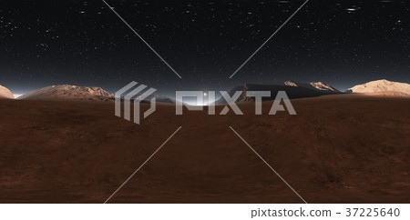 Panorama of Mars sunset, environment 360 HDRI 37225640