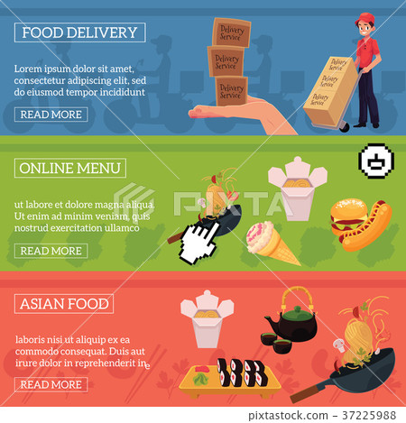 vector food delivery, online menu, asian food ad vector food delivery, online menu, asian food ad 37225988