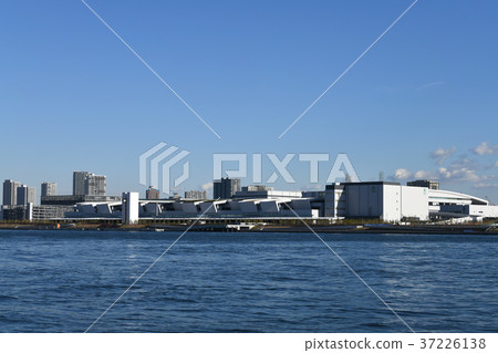 在日本觀看東京都市風景，Toyosu市場等 37226138