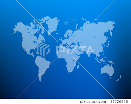 Partly transparent World map silhouette on blue Partly transparent World map silhouette on blue 37226256