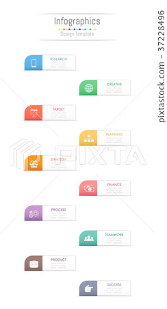 Infographic design elements with 10 options. - Stock Illustration ...
