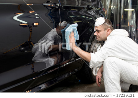 Polished black car 37229121