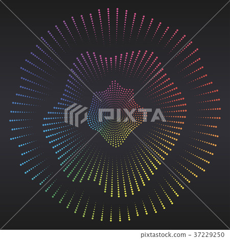 Digital sound equalizer with colored rainbow dots Digital sound equalizer with colored rainbow dots 37229250
