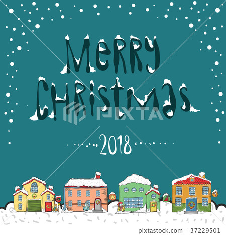 Merry christmas 2018 card Merry christmas 2018 card 37229501