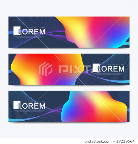 Modern set of vector banner. Abstract fluid 3d Modern set of vector banner. Abstract fluid 3d 37229564