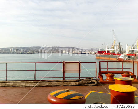 View of the sea and city beach from the port quay View of the sea and city beach from the port quay 37229685