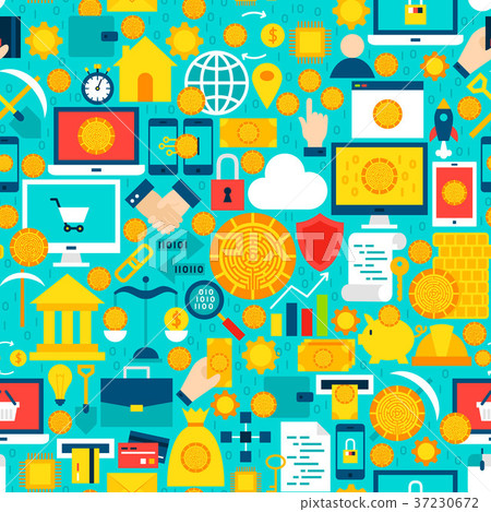 Cryptocurrency Tile Pattern Cryptocurrency Tile Pattern 37230672