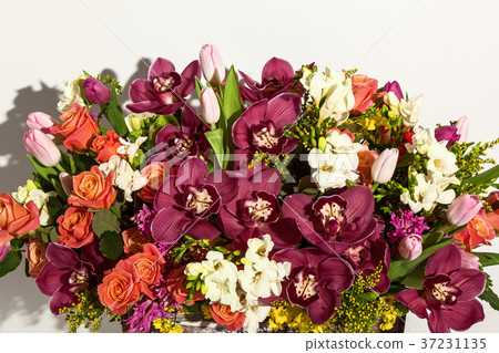 arrangement of flowers from roses, orchids arrangement of flowers from roses, orchids 37231135