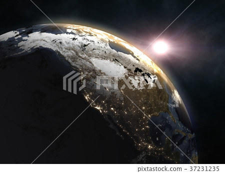 Sunrise over the Earth - North America Sunrise over the Earth - North America 37231235