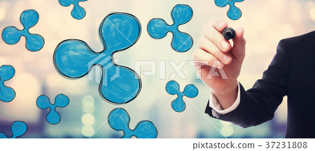 Ripple with businessman 37231808