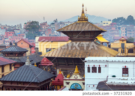 Bhasmeshvar Ghat at Pashupatinath temple and Bhasmeshvar Ghat at Pashupatinath temple and 37231920