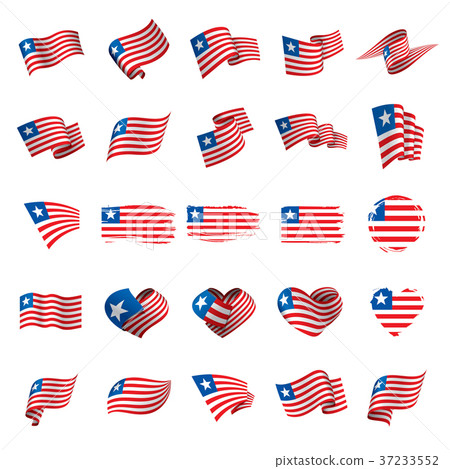 Liberia flag, vector illustration 37233552