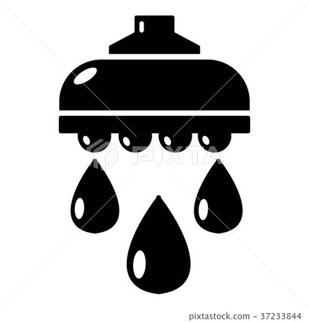 Shower head icon, simple black style Shower head icon, simple black style 37233844