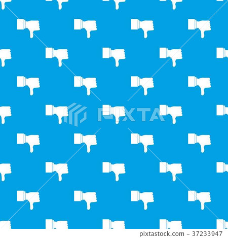 Thumb down gesture pattern seamless blue Thumb down gesture pattern seamless blue 37233947