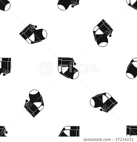 Baby socks pattern seamless black 37234231