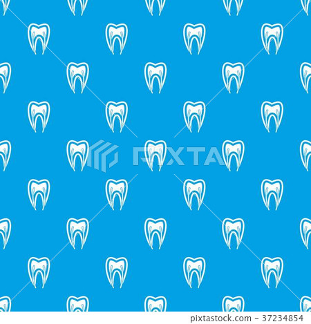 Tooth cross section pattern seamless blue Tooth cross section pattern seamless blue 37234854