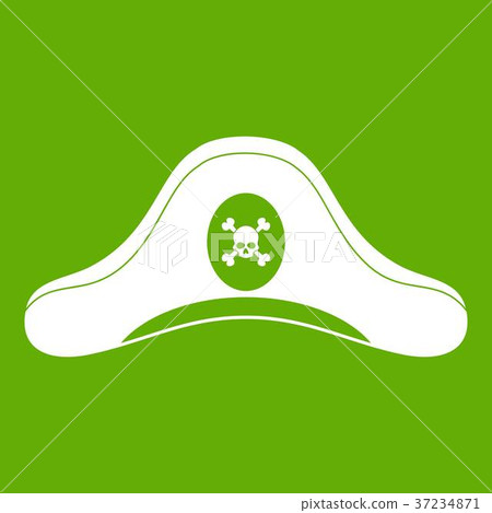 Pirate hat icon green Pirate hat icon green 37234871