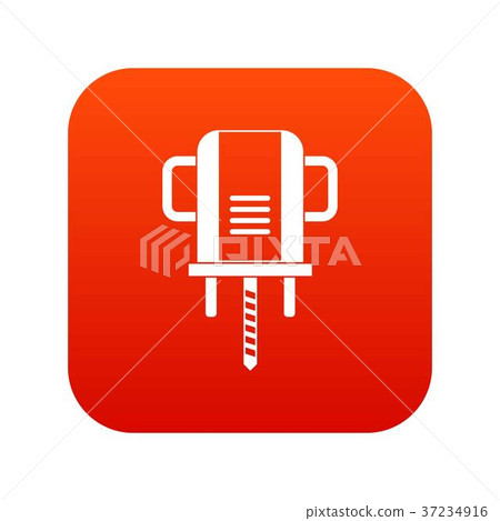 Boer drill icon digital red Boer drill icon digital red 37234916