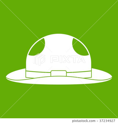 Summer hat icon green Summer hat icon green 37234927