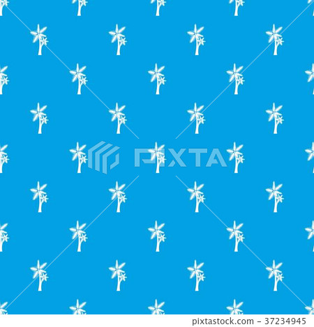 High palm tree pattern seamless blue High palm tree pattern seamless blue 37234945