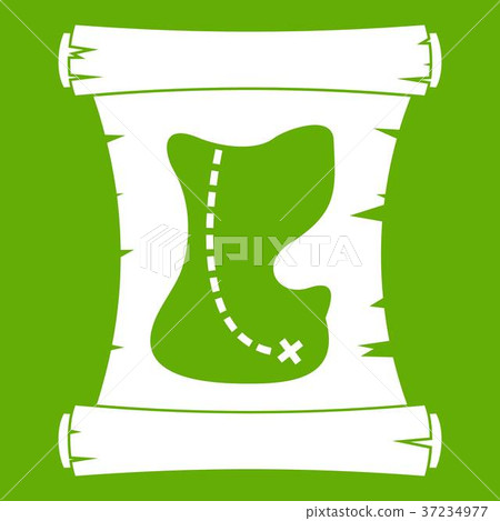 Treasure map icon green Treasure map icon green 37234977