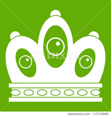 Queen crown icon green Queen crown icon green 37234996