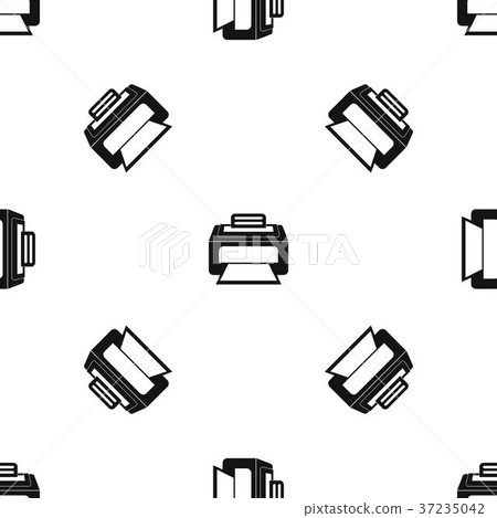 Modern laser printer pattern seamless black 37235042