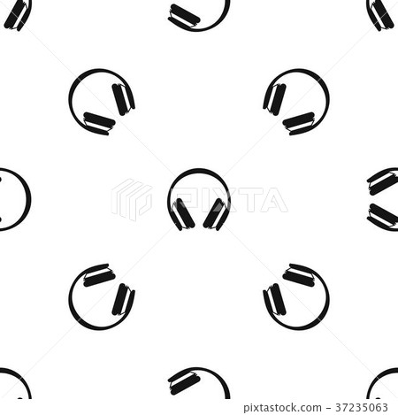 Protective headphones pattern seamless black 37235063