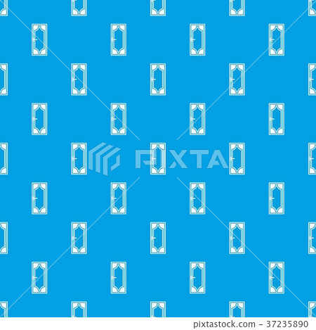 Wooden door with glass pattern seamless blue Wooden door with glass pattern seamless blue 37235890