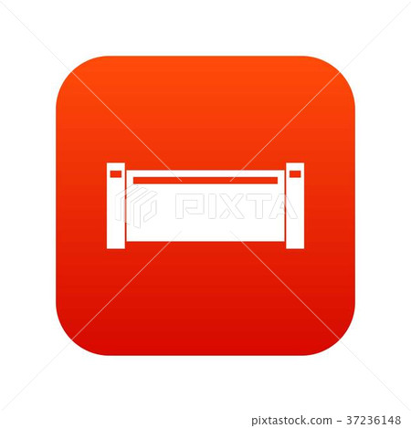 Pipe piece icon digital red 37236148